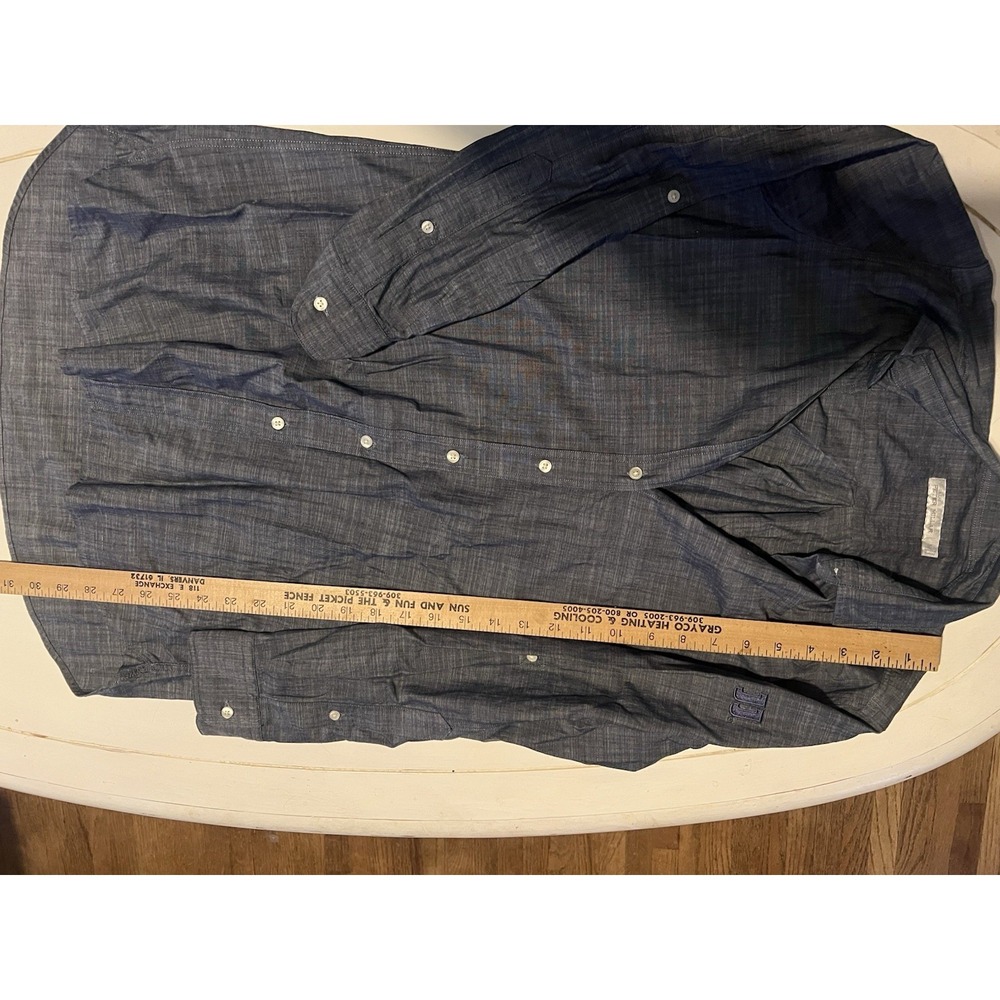 Peter Millar Women's Chambray Tunic Hi-Low Hem Button Up Shirt Sz S Jimmy John? - Picture 6 of 12